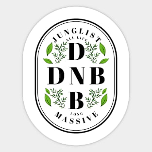 DNB - Junglist Massive Plant Life (black/green) Sticker